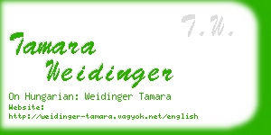 tamara weidinger business card